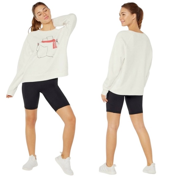 Wildfox x Coca-Cola Polar Friends Sommers Sweater in Vanilla Women Size XL NWT - Picture 3 of 11